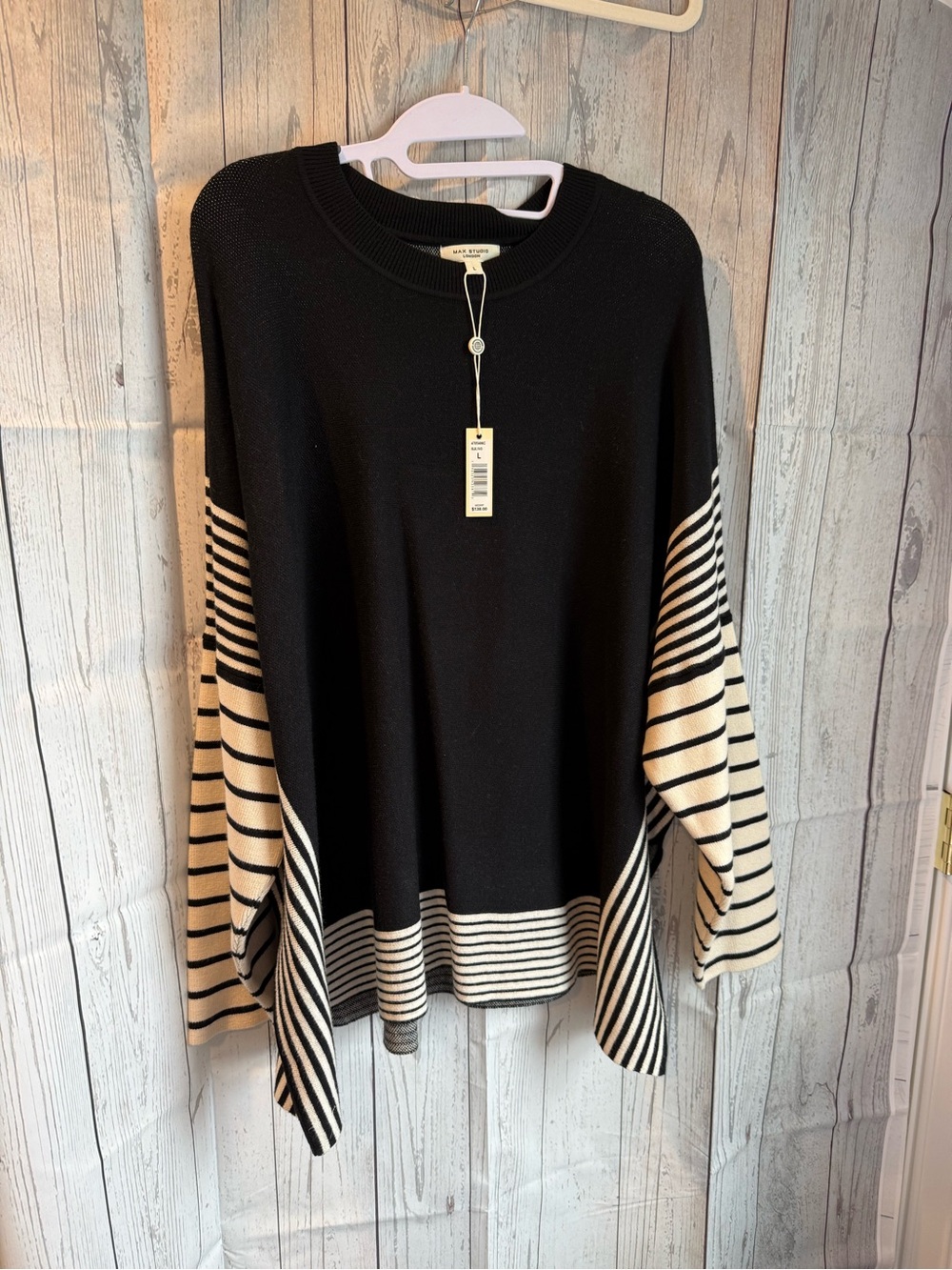 Black Off White Max Studio Sweater Large NWT